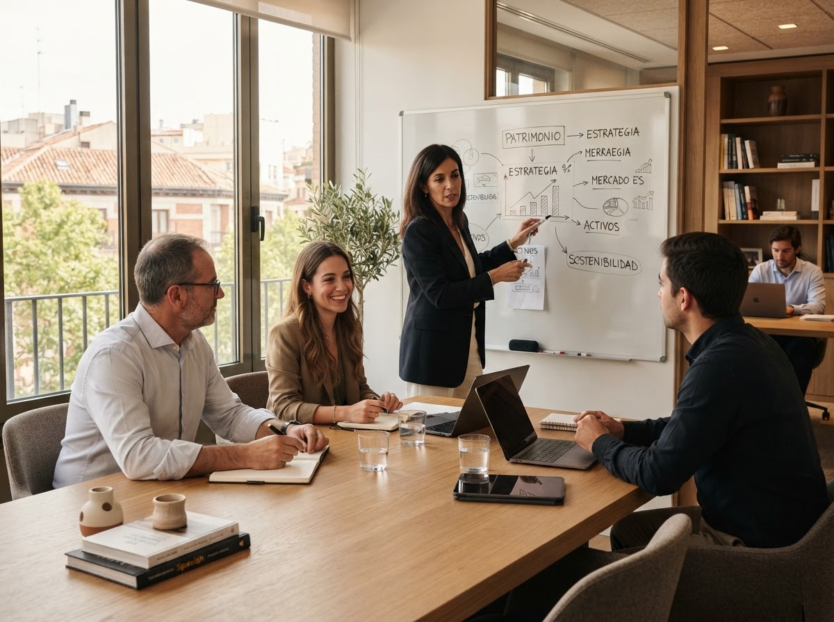 Nube Patrimivo — equipo analizando modelos de riesgo y cumplimiento normativo